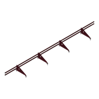 Купить Снегозадержатель трубчатый 20х3000 красное вино RAL 3005