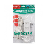 Купить Удлинитель "ENGY премиум"  7 м, 4 розетки (пвс 2 х 0,75) белый (1/30)