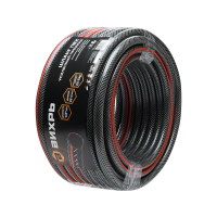 Купить Шланг пвх пищевой армиров. усиленный "Премиум" 1/2" 25 м (черный/красный) (1) "Вихрь"