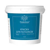 Краска акриловая для потолков 1,2 кг (1/6) "MASTERGOOD"
