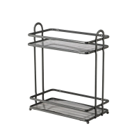 Купить Полка для ванной 2-х ярусная "TERMO" 29*15*33,5 см (серый) (1/8) "SWENSA" SWR-1007-02-GRY