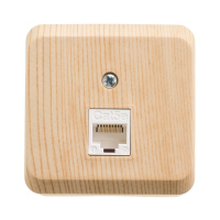 Купить Розетка компьютерная открыт. уст. "Этюд" 1 местн. RJ45, сосна (1/17/136) "SCHNEIDER"