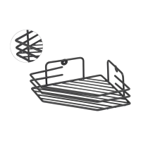 Купить Полка для ванной угловая 20,5*20,5*6,5 см графит (1/8) "Рыжий кот"