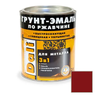 Грунт- эмаль по ржавчине "DALI"  3 в 1 красно-коричневая (RAL 3011)  2 л (1/3) "Рогнеда"