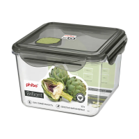 Купить Контейнер для продуктов с клапаном "BRILLIANT" 1,7 л квадратный (черный) (1/12) "Бытпласт"