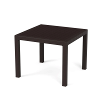 Купить Стол пласт. "Ротанг плюс" 940*940*740 мм (мокко) (1) "Альтернатива" м8842