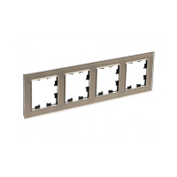 Купить Рамка "ATLASDESIGN NATURE" 4-х местн. универс., стекло, шампань (1/6/12) "SCHNEIDER"