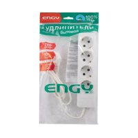 Купить Удлинитель "ENGY гранд"  1,7 м, 4 розетки с заземл. (пвс 3 х 0,75), белый (1/30)