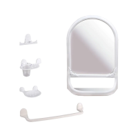 Купить Набор для ванной комнаты "Аква" №5 (белый) (1/4) "Альтернатива" м5555