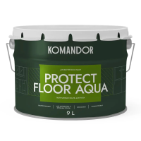 Эмаль "PROTECT FLOOR AQUA" для пола база A 9 л (1) "KOMANDOR"