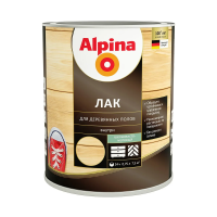 Лак для деревянных полов алкидно-уретановый шелковисто-матовый 0,75 л (1/6) "ALPINA"