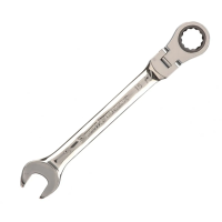 Купить Ключ комбинированный с трещоткой шарнирный 15 мм зеркальн. хром (1/150) "MATRIX PROFESSIONAL"