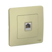 Купить Розетка компьютерная "BLANCA" 1 местн. RJ45, бежевый (1/10/20) "SCHNEIDER"