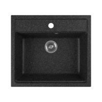 Купить Мойка для кухни врезная искусств. камень GRS-06-308 565*505 мм черная (1) "GREENSTONE"