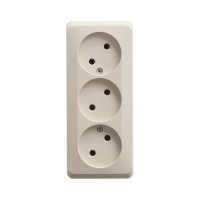 Купить Розетка открыт. уст. "Этюд" 3-х местн. 16а, кремовый (1/11/88) "SCHNEIDER"