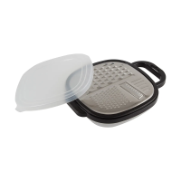 Купить Терка с контейнером и крышкой 24,5*19*6 см (черный) (1/20/40) "MALLONY" GR-228B