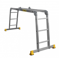 Купить Лестница-трансформер шарнирная профи 4 секции по 3 ступени (1) "Алюмет"