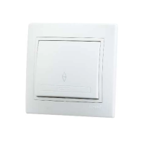 Купить Выключатель "MIRA" 1 кл. проходной, белый (1/10/120) "LEZARD" 701-0202-105