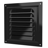 Купить Решетка вентиляц. с сеткой 150 х 150 мм метал. (черный) (1/100) "Эра" 1515мэ Black