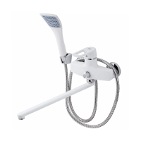 Купить Смеситель для ванн FZS-W24 длинный излив (белый) (1/10) "FAUZT"