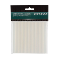 Купить Стержни клеевые для термопистолета 11 х 100 мм (прозрачный) упак. 10 шт. (1/25/200) "ENGY"