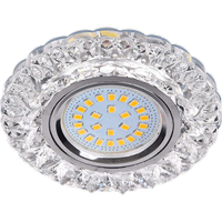 Купить Светильник встроенный Ecola GU5.3 MR16 LD7009 Кристалл Прозрачн/хром 30х95