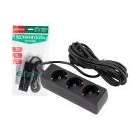 Купить Удлинитель "ENGY гранд"  3 м, 3 розетки с заземл. (пвс 3 х 0,75). черный (1/30)