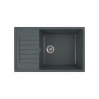Купить Мойка для кухни врезная искусств. камень GRS-78L-343 с крылом 780*500 мм антрацит (1) "GREENSTONE"