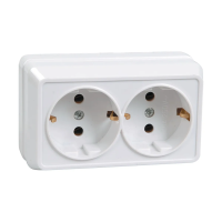 Купить Розетка открыт. уст. "Октава" 2-х местн. с заземл. рс22-3-окм, 16а, кремовый (1/18/216) "IEK"