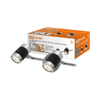 Купить Светильник-спот снс "Канна" 2 х 50 вт GU10 IP44, черный/хром/никель (1/12) TDM SQ0358-0226