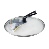 Купить Крышка стеклянная 28 см, ручка G-TYPE, металл. ободок, паровыпуск (1/8) "MALLONY"