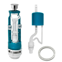 Купить Арматура водосливная 1 кноп. (хром), нижний подвод (1/20) "Инкоэр" сб1-нпрнрф-а-в р