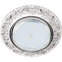 Купить Светильник встроенный Ecola GX53-H4 LD7040 Круг Бабочки прозр/хром 35х125