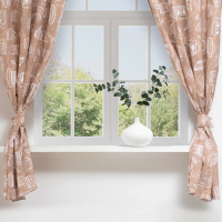 Купить Шторы для кухни "CUP OF TEA" 150*180 см компл. 2 шт. с подхватами (1) "Доляна" 4682767