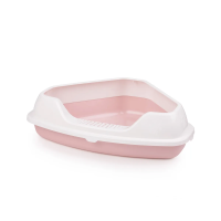 Купить Лоток для животных угловой "Лекси" (розовый) (1/12) "Альтернатива" м6966