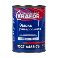 Эмаль пф-115 белая 0,9 кг (1/14) "KRAFOR"