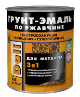 Грунт- эмаль по ржавчине "DALI"  3 в 1 красная (RAL 3001)  0,75 л (1/6) "Рогнеда"