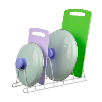 Купить Подставка для крышек "BOSITO" 16*18*34 см, хром. (1/10) "Рыжий кот"