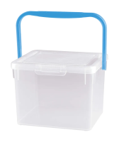 Купить Ведро для стирального порошка 235*210*162 мм (бесцветный) (1/8) "Бытпласт"