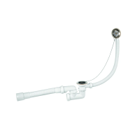 Купить Сифон для ванн "Перископ" выпуск 1 1/2" х 40 мм, слив-перелив регулир.с гофротрубой (1/25) "WIRQUIN"