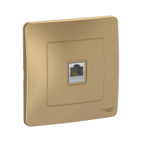 Купить Розетка компьютерная "BLANCA" 1 местн. RJ45, титан (1/10/20) "SCHNEIDER"