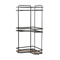 Купить Полка для ванной угловая 3-х ярусная "TERMO" 27*27*62 см (черный) (1/8) "SWENSA" SWR-1004-03-BLK