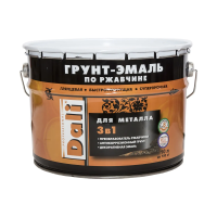 Грунт- эмаль по ржавчине "DALI"  3 в 1 оранжевая (RAL 2004) 10 л (1) "Рогнеда"