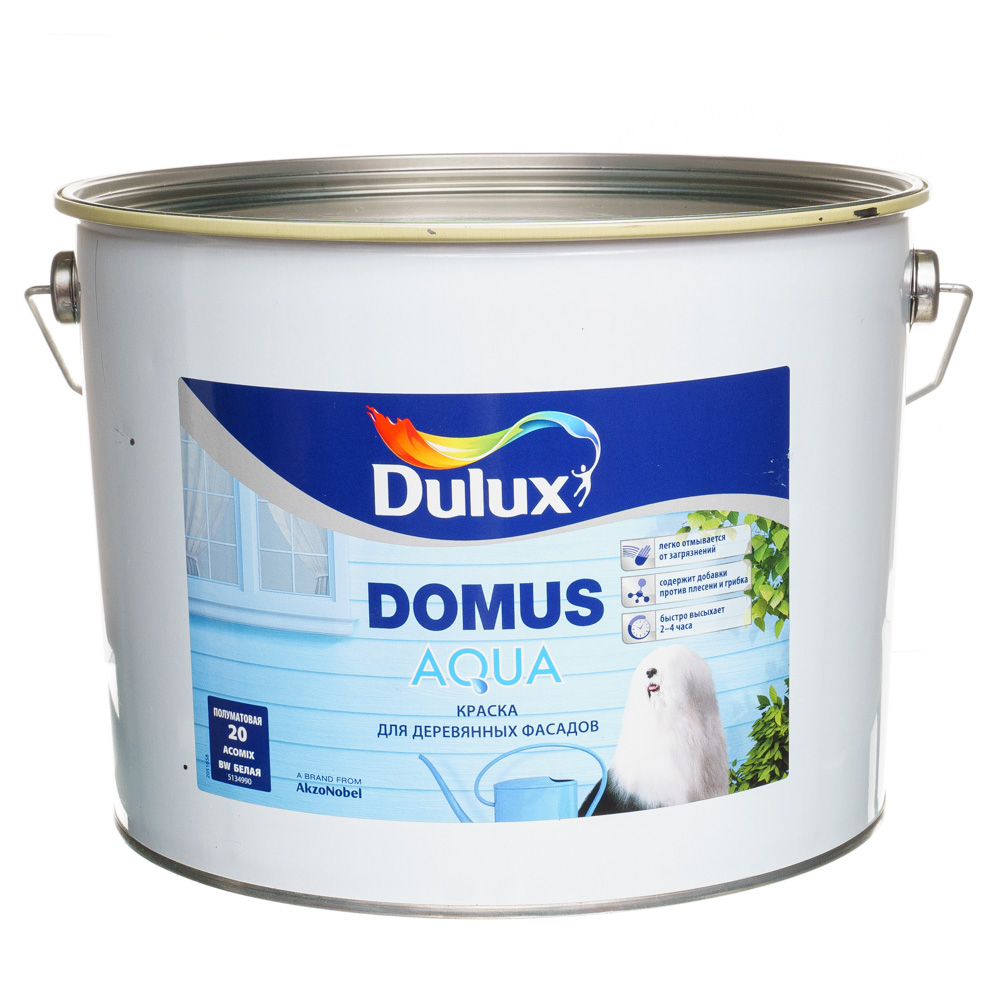 Стройс каталог. Краска фасадная Weathershield Extraflex белая матовая BW (9л) Dulux. Dulux Domus Aqua, 1л, BW. Dulux Domus Aqua, 2.5л, BC. Dulux Domus Aqua, 10л, BW.