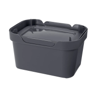 Купить Ящик универс. с крышкой "LUXE" 189*132*110 мм 1,9 л (серый) (1/20) "Бытпласт"