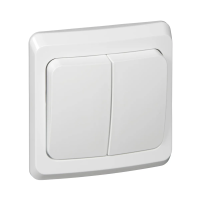 Купить Выключатель "Этюд" 2-х кл. 10а, белый (1/20/120) "SCHNEIDER"