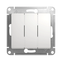 Купить Выключатель "GLOSSA" 3-х кл. (механизм) 10а, белый (1/20/160) "SCHNEIDER"