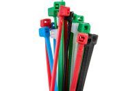 Купить Хомуты нейлон 2,5 х 100 мм (набор 25 шт.), разнцветные (1/10/1400) "REXANT" 07-0108-25