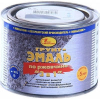 Грунт- эмаль по ржавчине  3 в 1 красно-кор.  0,4 л (1/6) новбытхим