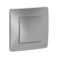 Купить Выключатель "BLANCA" 1 кл. 10а, алюминий (1/10/20) "SCHNEIDER"